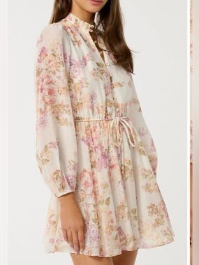 Ever New Melbourne Floral Tie Waist Mini Dress Size 10 Romantic Cottagecore